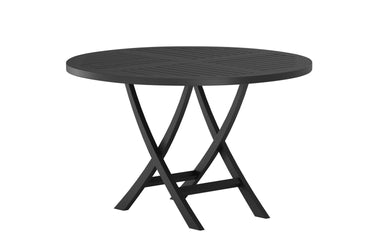 Venture Home - Kenya rundt spisebord, sort, Ø120 cm, teak
