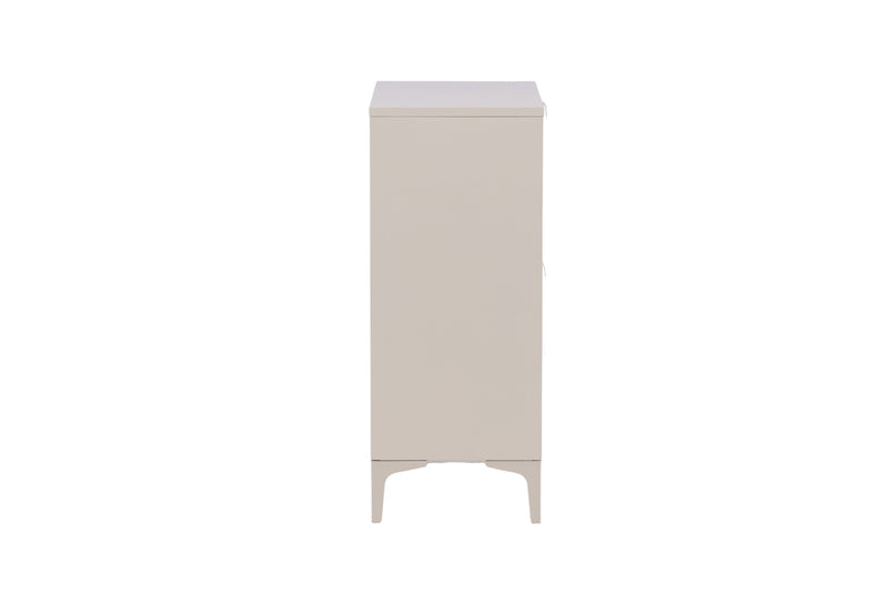 Venture Home - Piring – kommode, beige, stål, 4 skuffer – 40×98×78 cm