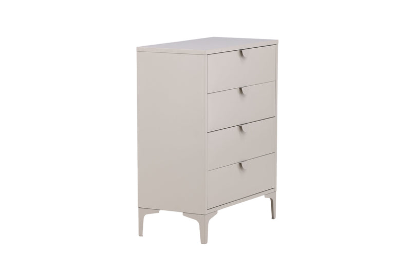 Venture Home - Piring – kommode, beige, stål, 4 skuffer – 40×98×78 cm