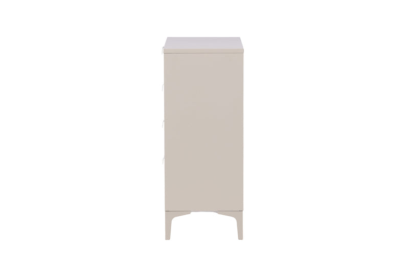 Venture Home - Piring – kommode, beige, stål, 4 skuffer – 40×98×78 cm