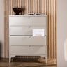 Venture Home - Piring – kommode, beige, stål, 4 skuffer – 40×98×78 cm - Bolig og Haven