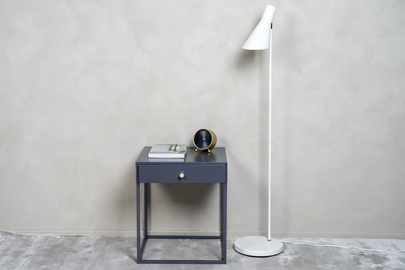 Venture Home - Bakal – sengebord, stål, lysegrå – 43×43×50 cm