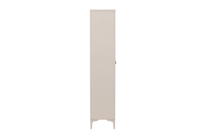 Venture Home - Piring – Vitrineskab, beige stål med 2 døre – 40×90×190cm