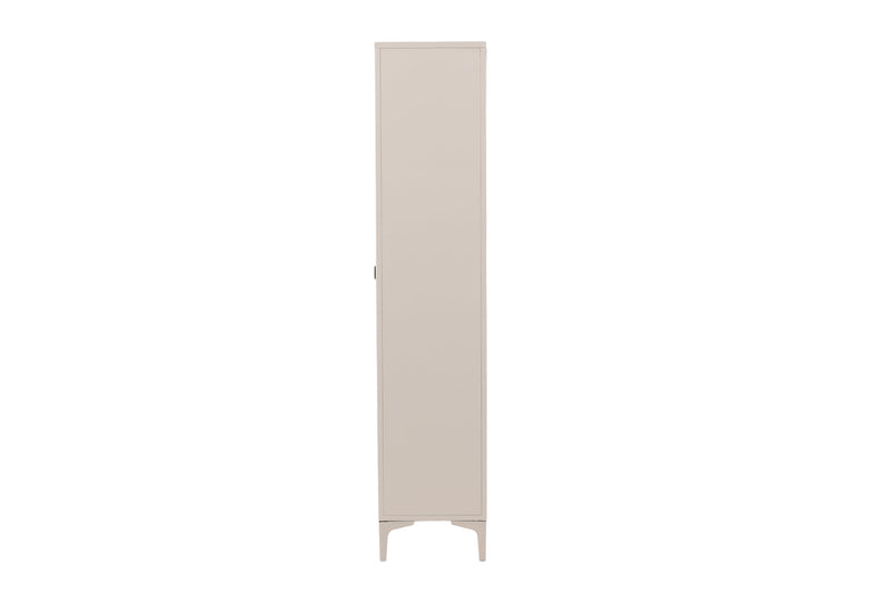 Venture Home - Piring – Vitrineskab, beige stål med 2 døre – 40×90×190cm