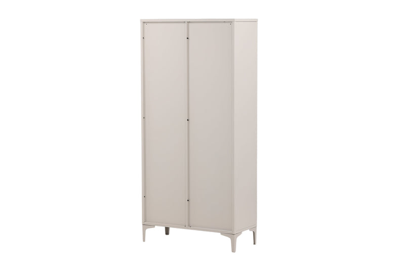Venture Home - Piring – Vitrineskab, beige stål med 2 døre – 40×90×190cm