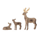 Bloomingville - Tuan Deko, Brun, Polyresin - L9 × H5,5 × B5/L10 × H10,5 × B4/L18,5 × H25 × B8 cm, sæt med 3