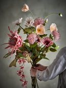 Bloomingville - Dust Buket, Rosa, Kunstige Blomster - Ø40 × H109 cm