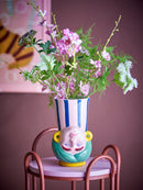 Bloomingville - Miss Jody Vase, Multifarvet, Stentøj - Ø14 × H22,5 cm