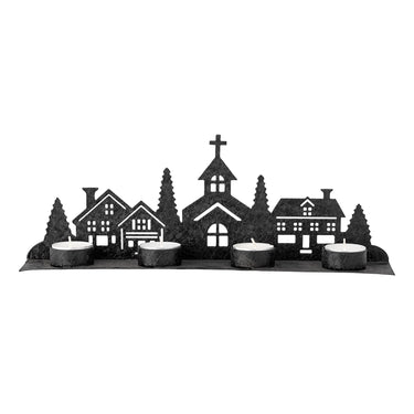 Bloomingville - Cielo Fyrfadsstage, Sort, Jern - L35 × H12,5 × B5 cm
