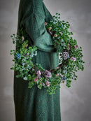 Bloomingville - Cedar Krans, Grøn, Kunstige Blomster - Ø50 × H11 cm