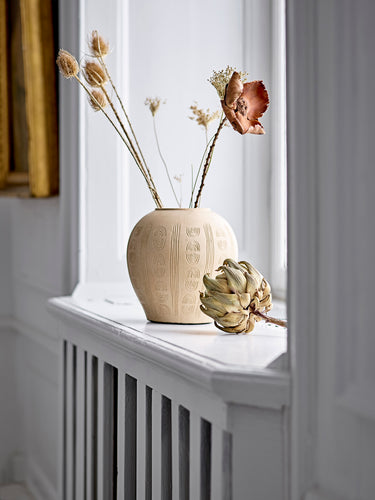 Bloomingville - Taym Deko Vase, Natur, Terrakotta - Ø20 × H20 cm