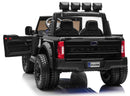 Ford Super Duty Truck Elbil Sort, Lithium, 4x24V Motor, Gummihj., 2-sæder