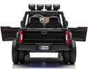 Ford Super Duty Truck Elbil Sort, Lithium, 4x24V Motor, Gummihj., 2-sæder