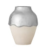 Bloomingville - Silvio Vase, Sølv, Stentøj - Ø20 × H26 cm