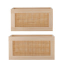 Bloomingville - Piana Opbevaringskasse, Natur, FSC® 100%, fyrretræ - L36 × H19 × B26/L39 × H20 × B29 cm, sæt med 2