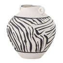 Bloomingville - Togo Vase, Sort, Stentøj - Ø25 × H26 cm