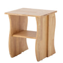 Bloomingville - Bark Taburet, Natur, Gummitræ - L38 × H45,5 × B38 cm