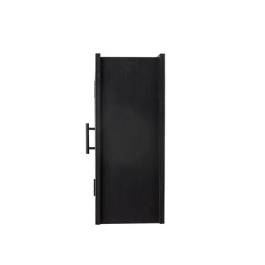 Bloomingville - Lario Skab, Sort, Fyr - L62 × H49 × B23 cm