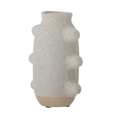 Bloomingville - Birka Deko Vase, Hvid, Keramik - L16 × H23 × B11 cm