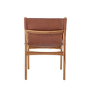 Bloomingville - Ollie Loungestol, Brun, Læder - L55 × H84 × B60 cm