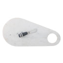 Bloomingville - Abrielle Serveringsbræt med kniv, Hvid, Marmor - L42 × H1,5 × B20 cm, sæt med 2