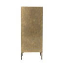 Bloomingville - Saone Skab, Messing, Hærdet glas - L45 × H110 × B40 cm