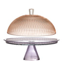 Bloomingville - Tayo Kagefad m/låg, Multifarvet, Glas - Ø32 × H24,5 cm