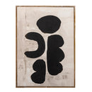 Bloomingville - Comma Illustration med ramme, Sort, Fyrretræ - L53 × H73 × B4 cm