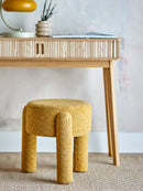 Bloomingville - Bruno Taburet, Gul, polyester - Ø42 × H43 cm