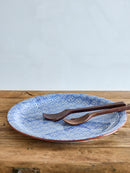 Bloomingville - Karine Serveringsfad, Blå, Stentøj - Ø35 × H3 cm