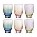 Bloomingville - Nicoline Drikkeglas, Multifarvet, Glas - Ø8 × H11 cm, sæt med 6