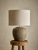Bloomingville - Isabelle Bordlampe, Grå, Stentøj - Ø44 × H62 cm