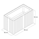 Squarely Copenhagen - GrowLARGE plantekasse 90x45 cm, Mørk Eg