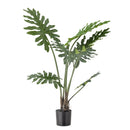 Bloomingville - Philodendron Plante, Grøn, Kunstige Blomster - H84 cm, pot Ø13 × H11 cm