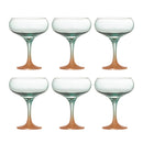 Bloomingville - Signe Cocktailglas, Multifarvet, Glas - Ø9,5 × H13 cm, sæt med 6