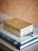 Bloomingville - Nenon Æske m/låg, Guld, FSC® 100%, MDF - L15,5 × H5 × B11 cm