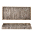 Bloomingville - Majsa Fad, Brun, Marmor - L38 × H3 × B18 cm