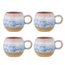 Bloomingville - Paula Kop, Multipak, Rosa, Stentøj - Ø9 × H8 cm, sæt med 4