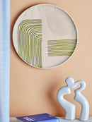 Bloomingville - Amica Serveringsfad, Multifarvet, Stentøj - Ø39 × H2,5 cm