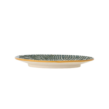 Bloomingville - Woodsby Tallerken, Multifarvet, Stentøj - Ø16 × H1,5 cm, sæt med 4