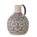 Bloomingville - Nadya Vase, Blå, Stentøj - Ø20 × H27 cm