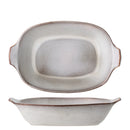 Bloomingville - Sandrine Ovnfast Fad, Natur, Stentøj - L42,5 × H9 × B27,5 cm