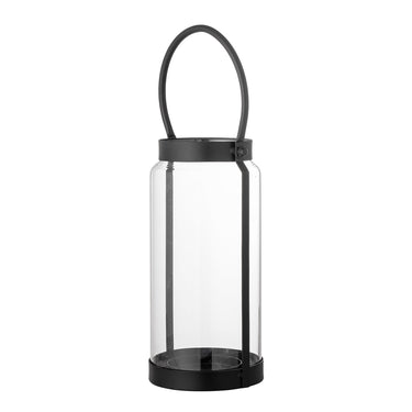 Bloomingville - Danila Fyrfadsstage, Sort, Glas - Ø13,5 × H26 cm