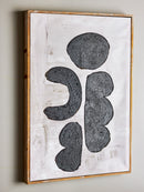 Bloomingville - Comma Illustration med ramme, Sort, Fyrretræ - L53 × H73 × B4 cm
