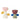 Bloomingville - Florita fyrfads- og lysestage, Multifarvet, Stentøj - L11,5 × H11 × B8/L12,5 × H15 × B8 cm, sæt med 2