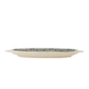 Bloomingville - Hezha Serveringsfad, Blå, Stentøj - L34 × H3,5 × B25 cm