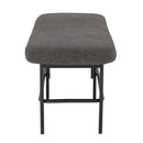 Bloomingville - Farell Bænk, Grå, polyester - L140 × H45 × B45,5 cm