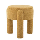 Bloomingville - Bruno Taburet, Gul, polyester - Ø42 × H43 cm