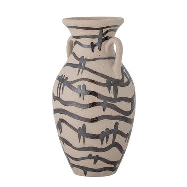 Bloomingville - Ohana Vase, Sort, Stentøj - Ø16,5 × H31 cm