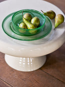 Bloomingville - Amelie Skål, Grøn, Glas - Ø21,5 × H7,5 cm